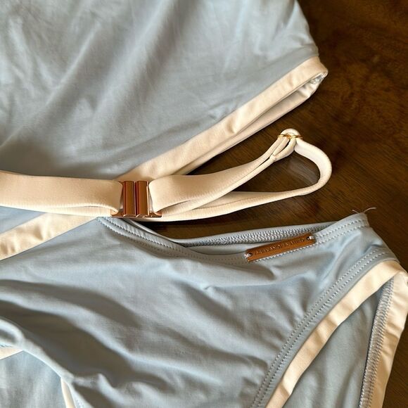 NWT Alexandra Miro Tatiana Cutout One Piece Swimsuit in Cornflower Blue - Picture 4 of 7